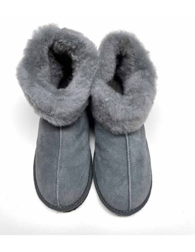 Zapatillas suecas calientes para mujer en piel de cordero
