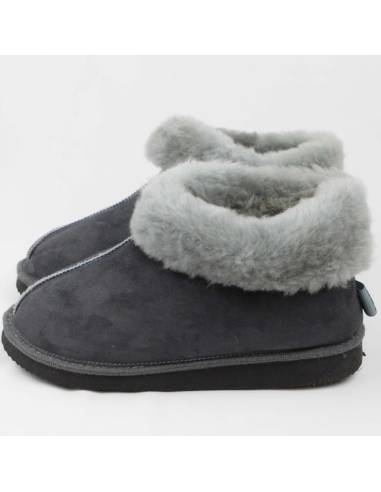Zapatillas suecas calientes para mujer en piel de cordero