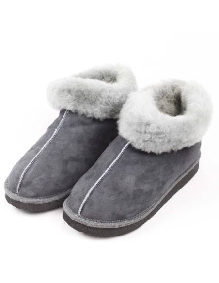 Zapatillas suecas calientes para mujer en piel de cordero