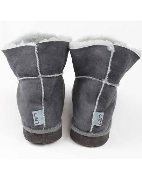 Zapatillas suecas calientes para mujer en piel de cordero