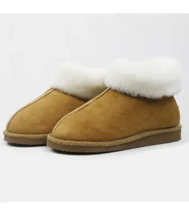 Swedish warm slippers for women in lambskin