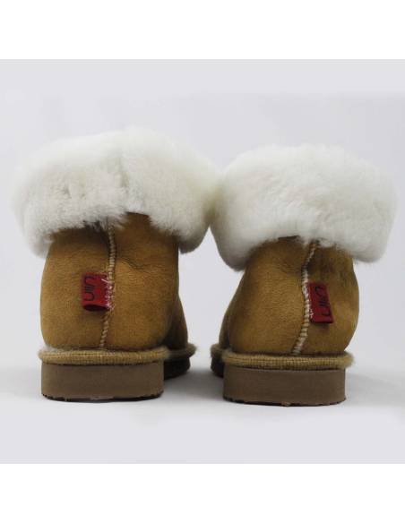 Swedish warm slippers for women in lambskin