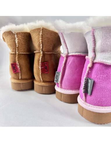 Zapatillas suecas calientes para mujer en piel de cordero