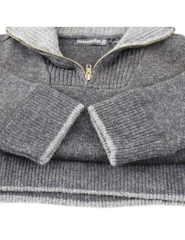 Pullover Herrenpullover aus reiner weicher Schurwolle mit Stehkragen