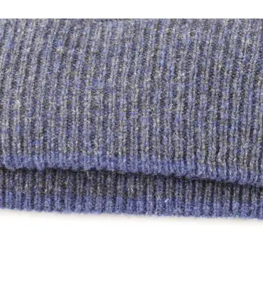 Pull Homme très chaud en pure laine vierge douce et col camioneur bleu marine