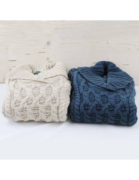 Herren- oder Damenpullover mit Rollkragen aus reiner Schurwolle