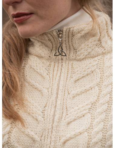 Women's Zip Cardigan pure merinowool red