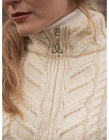 Women's Zip Cardigan pure merinowool red
