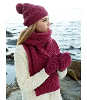 Bonnets en laine pour femme et homme avec pompon, fleur tricot