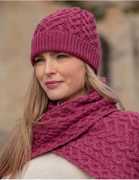 Thick warm scarf in pure merino wool 