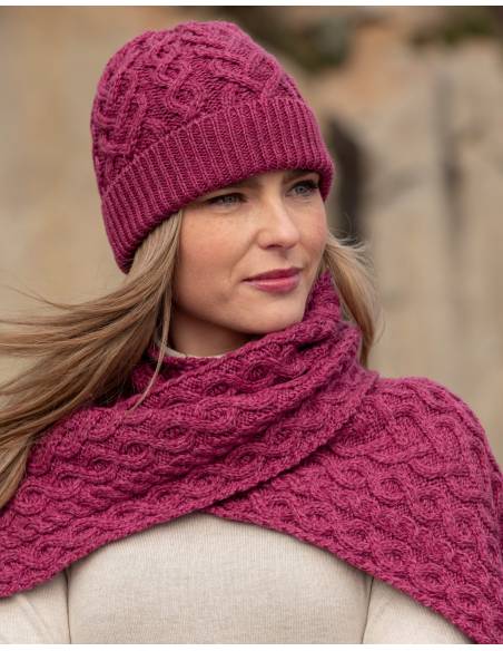 Thick warm scarf in pure merino wool 