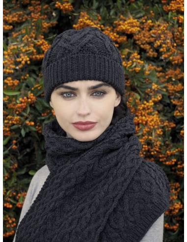 Thick warm scarf in pure merino wool 