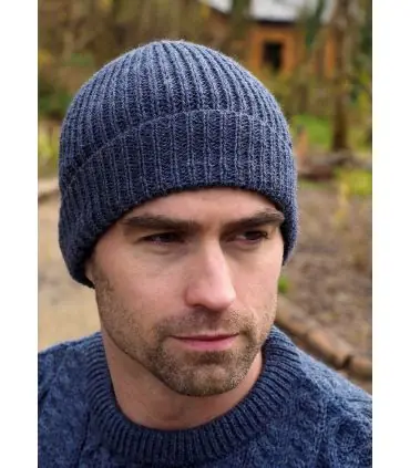 Bonnet cachemire laine côte simple de luxe homme femme