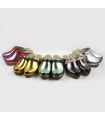 Women's clogs metallic leather nubuck or leather band