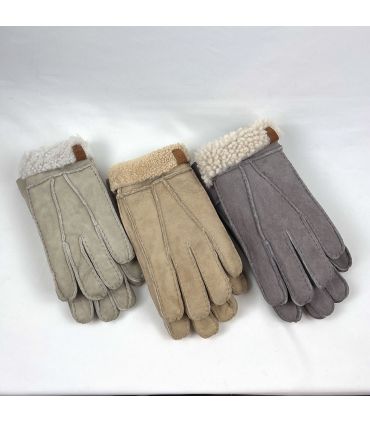 Guantes de piel de cordero genuino