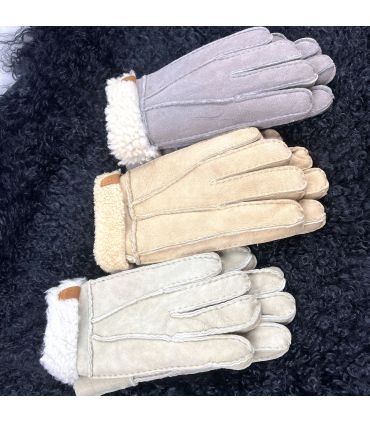 Guantes de piel de cordero genuino