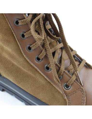 Botas de abrigo para mujer en piel de ante al agua roja con forro de lana auténtica