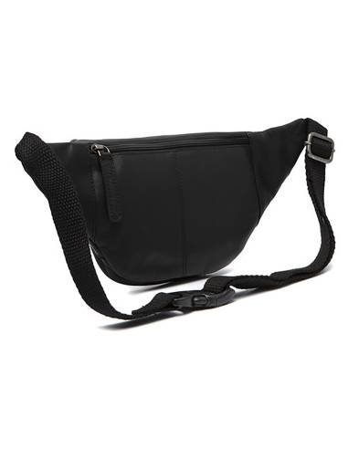 Sac Banane en cuir véritable noir