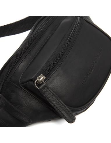 Sac Banane en cuir véritable noir