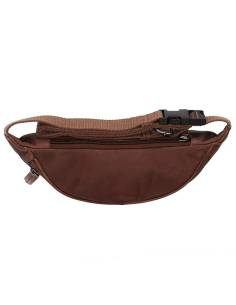 sac Banane en cuir véritable chocolat