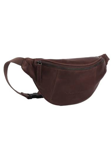 sac Banane en cuir véritable chocolat