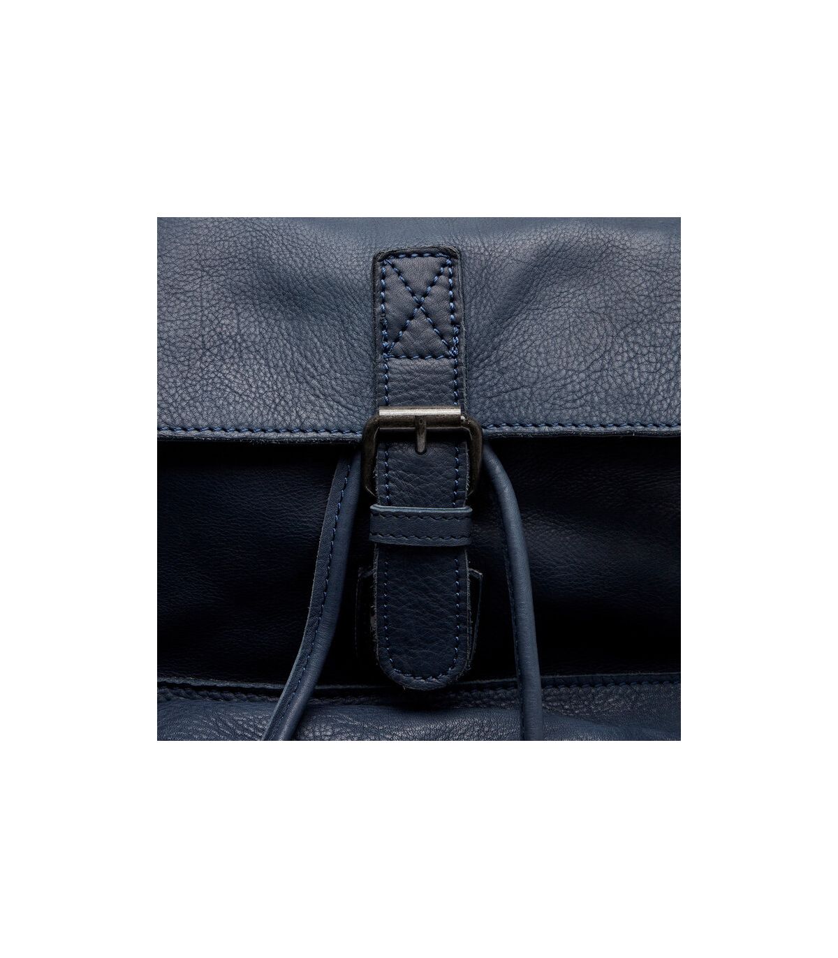 Vintage black leather backpack