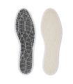 Thermal insoles in wool felt and aluminium