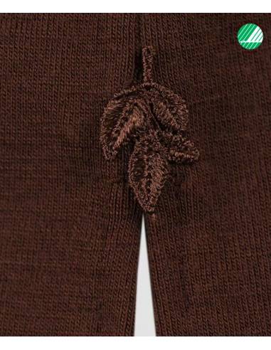 Camisón de manga larga en pura lana merino orgánica azul o roja