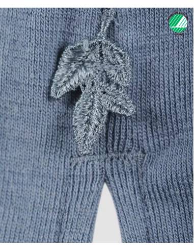 Langarm Nachthemd aus Merinowolle taubenblau oder rot