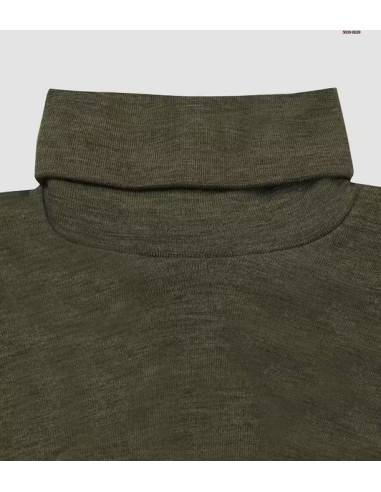 Damen Rippstrickkragenhemd aus reiner Merinowolle