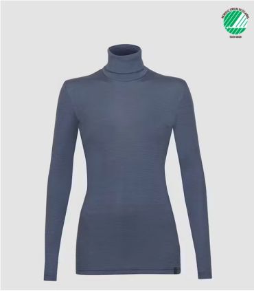 Pull femme chaud fin col roulé pure laine mérinos femme
