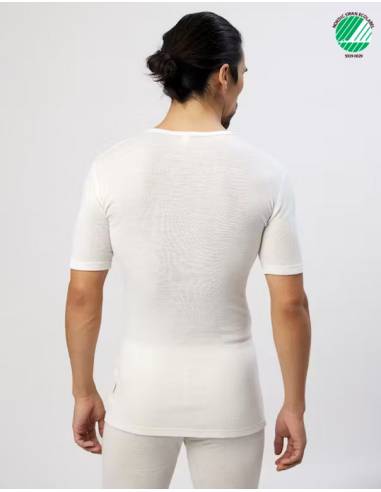 Camiseta manga negro corto Lana Merino