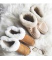 Slippers of genuine lambskin odorless -thermotherapy