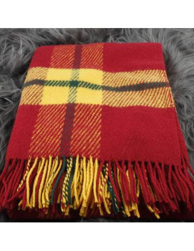 Plaid chaud écossais couleurs vives et pastel en pure laine