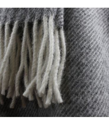 Cálida y suave manta lisa de pura lana