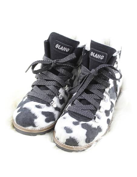 Women's warm cowhide boots with real sheepskin fur Olang Lima 2