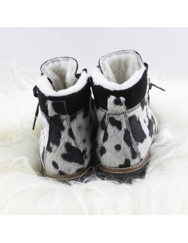 Warme Damen-Stiefeletten aus Kuhfell mit Futter aus echtem Lammfell Olang Lima 2