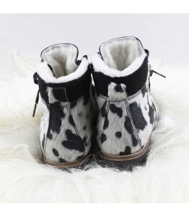 Bottines hiver femme en peau vache fourrées mouton véritable Olang Lima 2