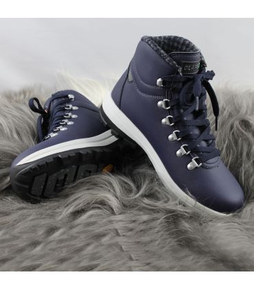 Warme Damen-Sneakers aus Leder MARINE ODER WEISS 38
