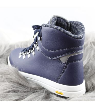Warme Damen-Sneakers aus Leder MARINE ODER WEISS 38