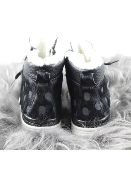 Bottines chaudes et luxueuses femme en peau vache fourrées mouton véritable Olang Lima II