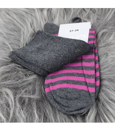 Damen Baumwolle gestreift Socken druckfrei