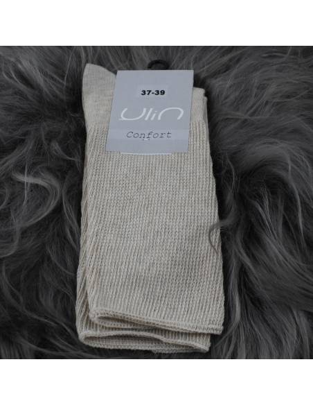 Chaussettes  femme non comprimantes coton et ions d'argent pieds sensibles