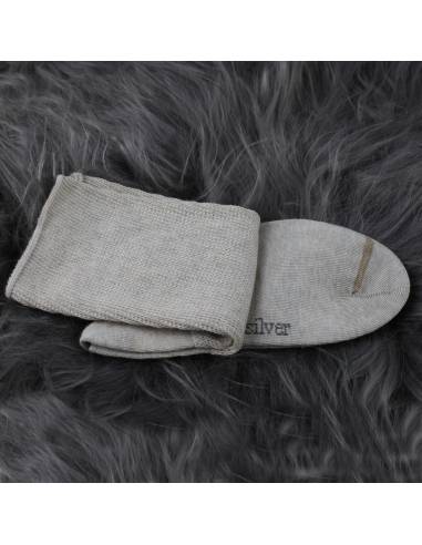Chaussettes  femme non comprimantes coton et ions d'argent pieds sensibles