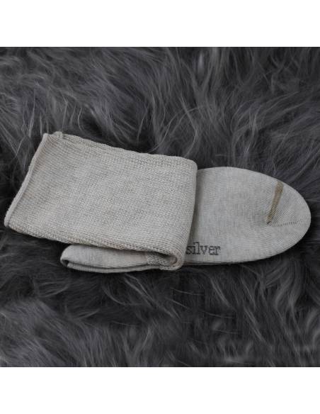 Chaussettes  femme non comprimantes coton et ions d'argent pieds sensibles