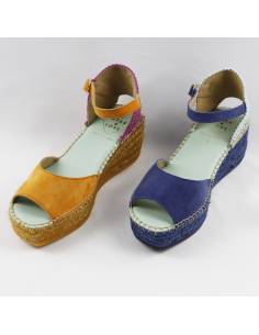 women's espadrilles in leather wedge sandals 2