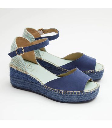 women's espadrilles in leather wedge sandals