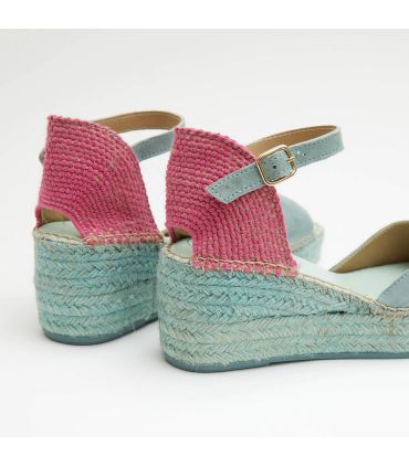sandale semelle bleu espadrilles femme 