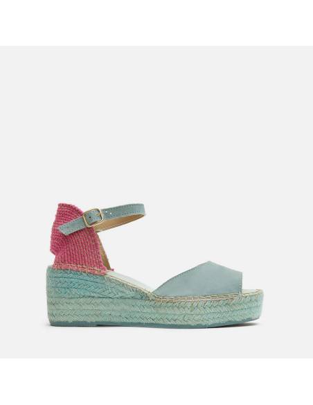 women's espadrilles in leather wedge sandals