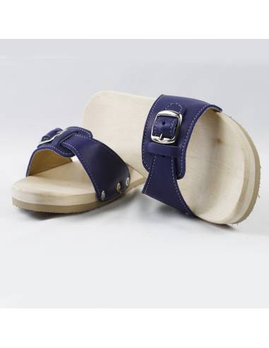 Fussbettsandalen in Leder und Holz fur Herren und Damen